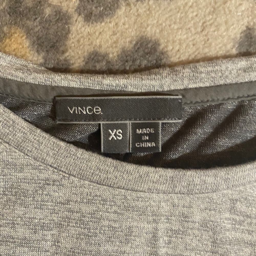 Vince Metallic Color Block Tee - Like New - image 4